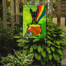 Load image into Gallery viewer, Min Pin St. Patrick's Day Garden Flag – Decorative Outdoor Yard Flag BB1984GF