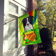 Load image into Gallery viewer, Border Collie St. Patrick's Day Flag Canvas House Size BB1985CHF