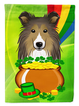 Load image into Gallery viewer, Sheltie St. Patrick's Day Garden Flag – Decorative Outdoor Yard Flag BB1986GF