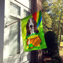 Load image into Gallery viewer, Basset Hound St. Patrick's Day Flag Canvas House Size BB1987CHF