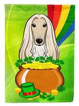 Load image into Gallery viewer, Afghan Hound St. Patrick's Day Garden Flag – Decorative Outdoor Yard Flag BB1988GF