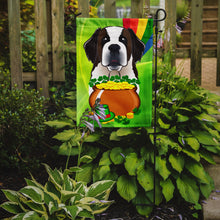Load image into Gallery viewer, Saint Bernard St. Patrick's Day Garden Flag – Decorative Outdoor Yard Flag BB1990GF