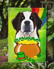 Load image into Gallery viewer, Saint Bernard St. Patrick's Day Garden Flag – Decorative Outdoor Yard Flag BB1990GF