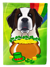 Load image into Gallery viewer, Saint Bernard St. Patrick's Day Garden Flag – Decorative Outdoor Yard Flag BB1990GF