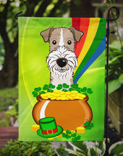 Load image into Gallery viewer, Wire Haired Fox Terrier St. Patrick's Day Garden Flag – Decorative Outdoor Yard Flag BB1991GF
