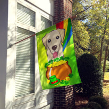 Load image into Gallery viewer, Golden Retriever St. Patrick's Day Flag Canvas House Size BB1996CHF