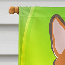 Load image into Gallery viewer, Red Corgi St. Patrick's Day Flag Canvas House Size BB1998CHF