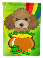 Load image into Gallery viewer, Chocolate Brown Poodle St. Patrick's Day Garden Flag – Decorative Outdoor Yard Flag BB2000GF