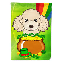 Load image into Gallery viewer, Buff Poodle St. Patrick's Day Flag Canvas House Size BB2002CHF