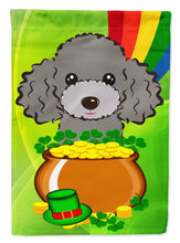 Load image into Gallery viewer, Silver Gray Poodle St. Patrick's Day Garden Flag – Decorative Outdoor Yard Flag BB2003GF