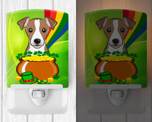 Load image into Gallery viewer, Jack Russell Terrier St. Patrick's Day Ceramic Night Light BB2004CNL
