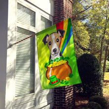 Load image into Gallery viewer, Jack Russell Terrier St. Patrick's Day Flag Canvas House Size BB2005CHF