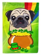 Load image into Gallery viewer, Fawn Pug St. Patrick's Day Flag Canvas House Size BB2006CHF