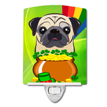 Load image into Gallery viewer, Fawn Pug St. Patrick's Day Ceramic Night Light BB2006CNL