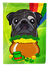 Load image into Gallery viewer, Black Pug St. Patrick's Day Garden Flag – Decorative Outdoor Yard Flag BB2007GF