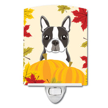 Load image into Gallery viewer, Boston Terrier Thanksgiving Ceramic Night Light BB2009CNL