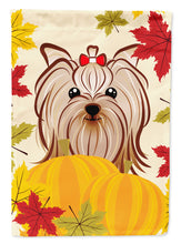 Load image into Gallery viewer, Yorkie Yorkshire Terrier Thanksgiving Flag Canvas House Size BB2010CHF
