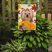 Load image into Gallery viewer, Yorkie Yorkshire Terrier Thanksgiving Garden Flag – Decorative Outdoor Yard Flag BB2010GF