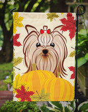 Load image into Gallery viewer, Yorkie Yorkshire Terrier Thanksgiving Garden Flag – Decorative Outdoor Yard Flag BB2010GF