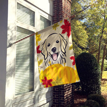 Load image into Gallery viewer, Golden Retriever Thanksgiving Flag Canvas House Size BB2011CHF