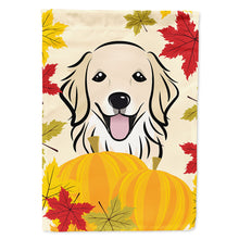 Load image into Gallery viewer, Golden Retriever Thanksgiving Flag Canvas House Size BB2011CHF