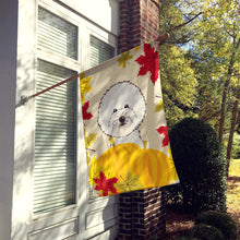 Load image into Gallery viewer, Bichon Frise Thanksgiving Flag Canvas House Size BB2023CHF
