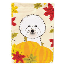 Load image into Gallery viewer, Bichon Frise Thanksgiving Flag Canvas House Size BB2023CHF