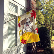 Load image into Gallery viewer, English Bulldog Thanksgiving Flag Canvas House Size BB2025CHF