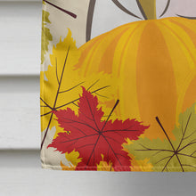 Load image into Gallery viewer, White English Bulldog  Thanksgiving Flag Canvas House Size BB2026CHF