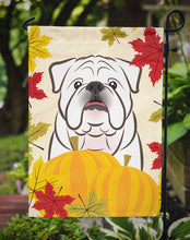 Load image into Gallery viewer, White English Bulldog  Thanksgiving Garden Flag – Decorative Outdoor Yard Flag BB2026GF