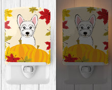 Load image into Gallery viewer, Westie Thanksgiving Ceramic Night Light BB2032CNL