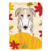 Load image into Gallery viewer, Borzoi Thanksgiving Flag Canvas House Size BB2034CHF