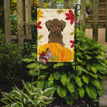 Load image into Gallery viewer, Chocolate Labrador Thanksgiving Garden Flag – Decorative Outdoor Yard Flag BB2040GF