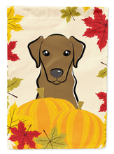 Load image into Gallery viewer, Chocolate Labrador Thanksgiving Garden Flag – Decorative Outdoor Yard Flag BB2040GF