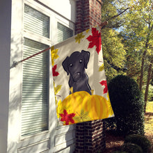 Load image into Gallery viewer, Black Labrador Thanksgiving Flag Canvas House Size BB2041CHF