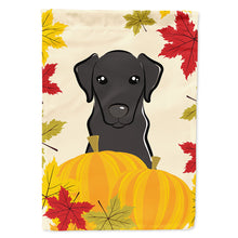 Load image into Gallery viewer, Black Labrador Thanksgiving Flag Canvas House Size BB2041CHF