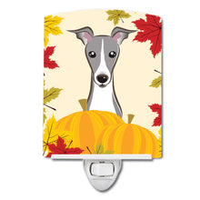 Load image into Gallery viewer, Italian Greyhound Thanksgiving Ceramic Night Light BB2042CNL