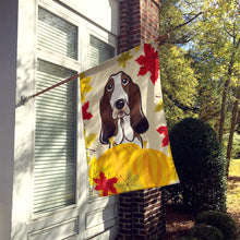 Load image into Gallery viewer, Basset Hound Thanksgiving Flag Canvas House Size BB2049CHF