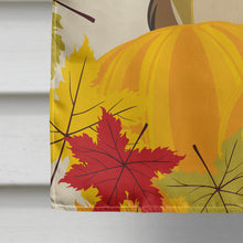 Load image into Gallery viewer, Chocolate Brown Shih Tzu Thanksgiving Flag Canvas House Size BB2055CHF