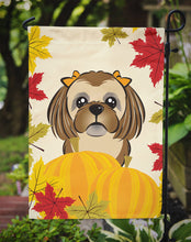 Load image into Gallery viewer, Chocolate Brown Shih Tzu Thanksgiving Garden Flag – Decorative Outdoor Yard Flag BB2055GF