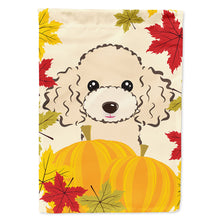 Load image into Gallery viewer, Buff Poodle Thanksgiving Flag Canvas House Size BB2064CHF