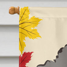 Load image into Gallery viewer, Silver Gray Poodle Thanksgiving Flag Canvas House Size BB2065CHF