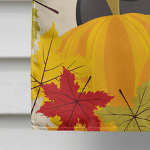 Load image into Gallery viewer, Black Pug Thanksgiving Flag Canvas House Size BB2069CHF