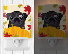 Load image into Gallery viewer, Black Pug Thanksgiving Ceramic Night Light BB2069CNL