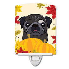 Load image into Gallery viewer, Black Pug Thanksgiving Ceramic Night Light BB2069CNL