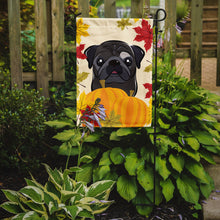 Load image into Gallery viewer, Black Pug Thanksgiving Garden Flag – Decorative Outdoor Yard Flag BB2069GF