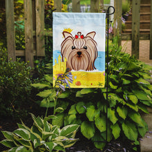 Load image into Gallery viewer, Yorkie Yorkshire Terrier Summer Beach Garden Flag – Decorative Outdoor Yard Flag BB2072GF