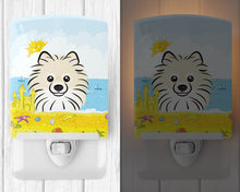 Load image into Gallery viewer, Pomeranian Summer Beach Ceramic Night Light BB2075CNL