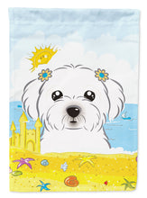 Load image into Gallery viewer, Maltese Summer Beach Flag Canvas House Size BB2076CHF