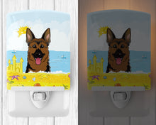 Load image into Gallery viewer, German Shepherd Summer Beach Ceramic Night Light BB2079CNL